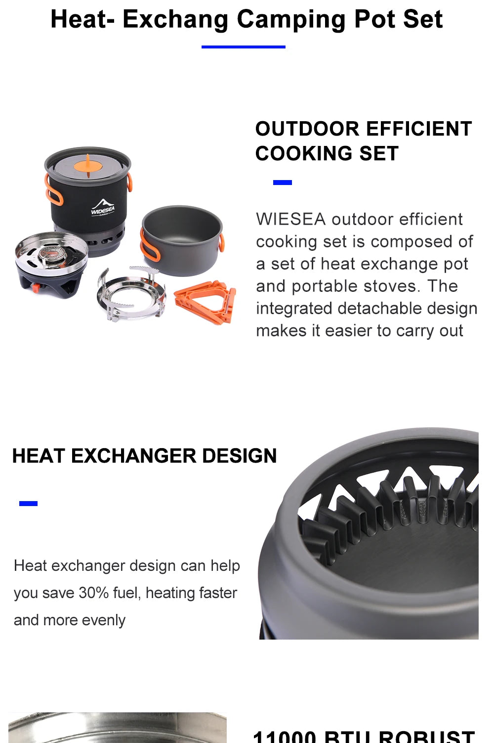 Camping Cooking System with Heat Exchanger