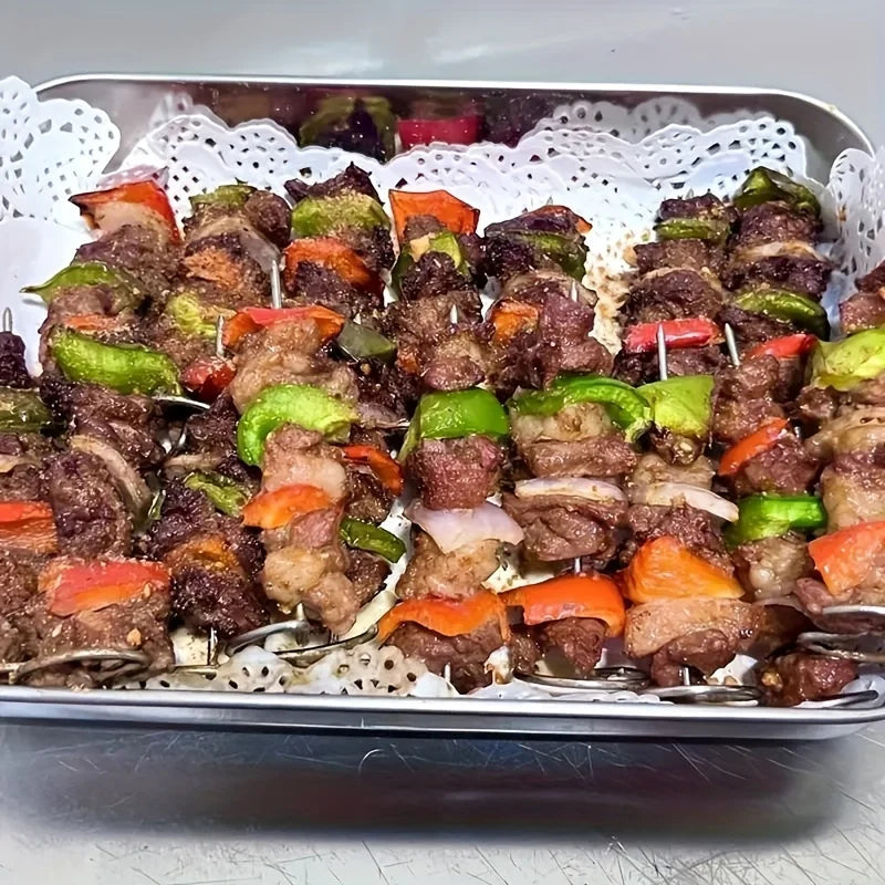 10pcs Air Fryer Oven, Vertical Grill, Skewer Grill, Universal Accessories, Food Grade 304 Stainless Steel Special Baking Needle 