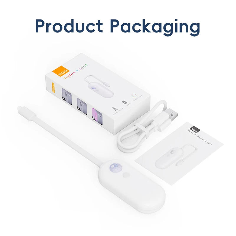 Rechargeable RGB Motion-Sensor Toilet Night Light