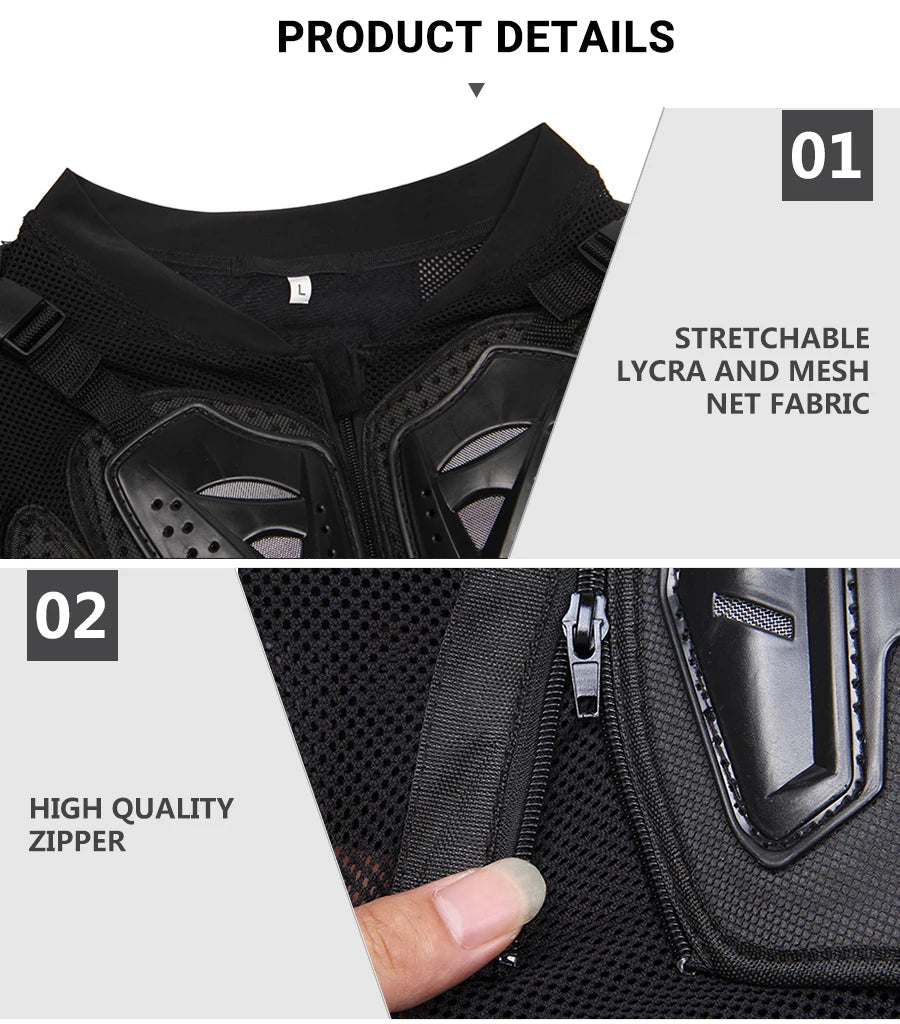 5XL Motorcycle Jackets Men's Full Body Armor Protection Jackets Motocross Enduro Racing Moto Protective Equipment Clothes 