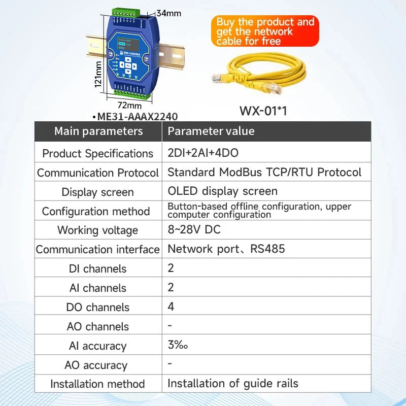 ME31 Ethernet Modbus I/O-module