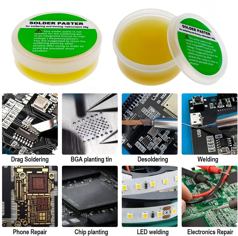 Rosin Soldering Flux Paste, 30 g, 50 g or 100 g
