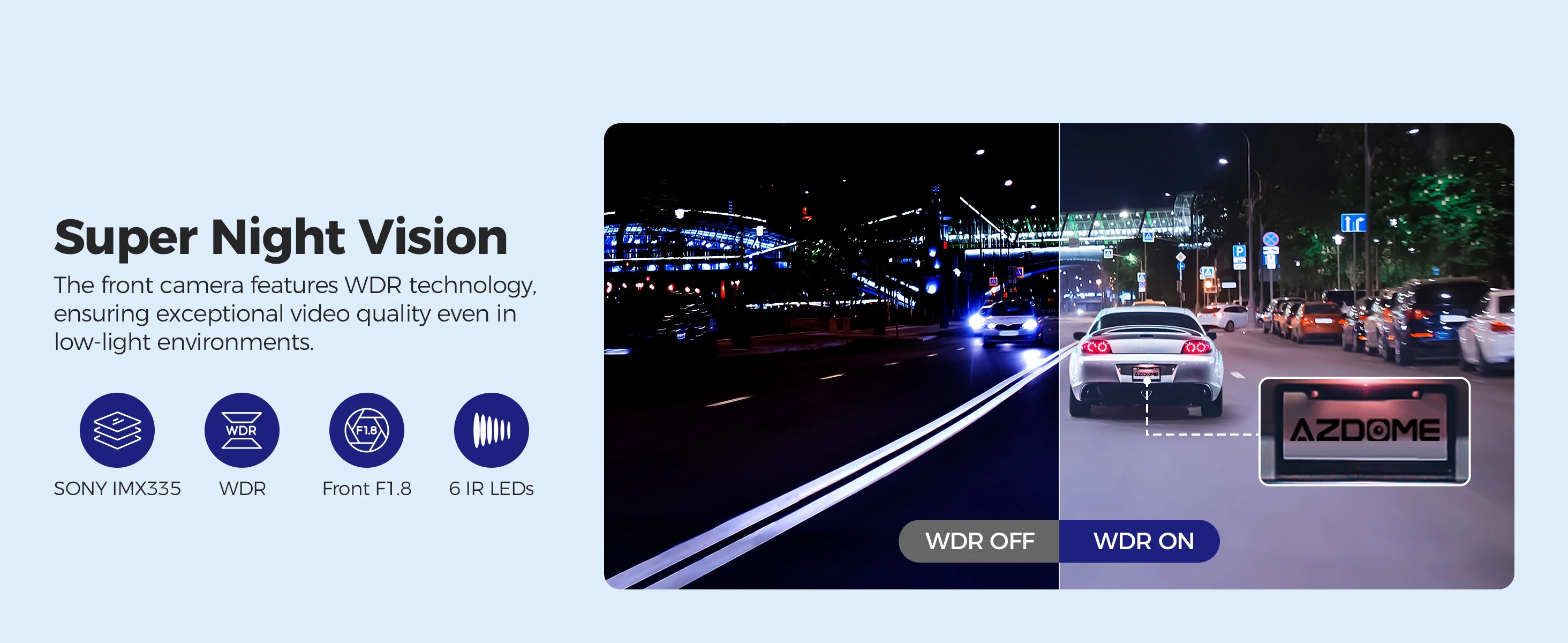 4K 3 Channel Dash Cam with WiFi, GPS, IR Night Vision and Parking Mode