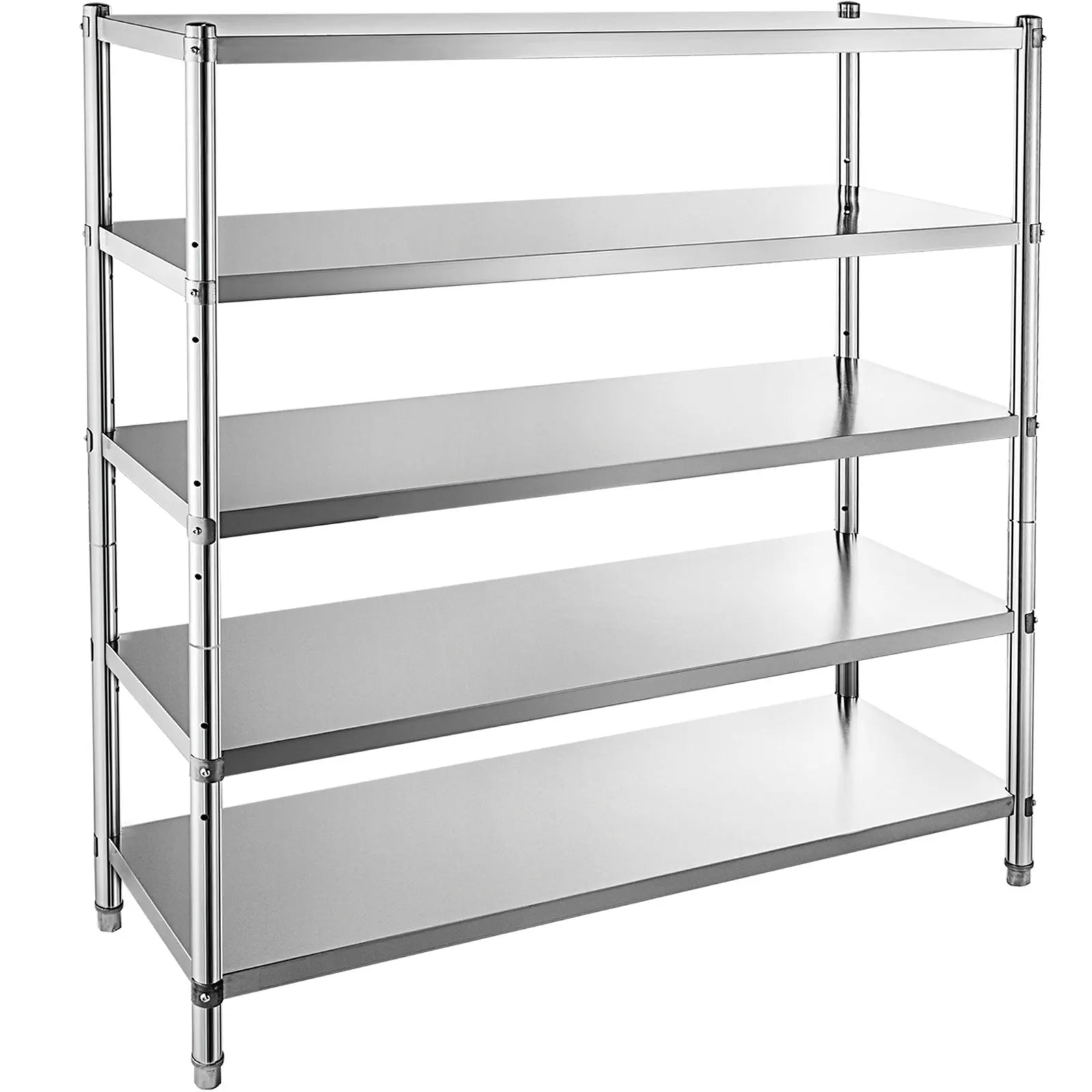 5-Tier Stainless Steel Storage Shelf Heavy Duty Adjustable Rack