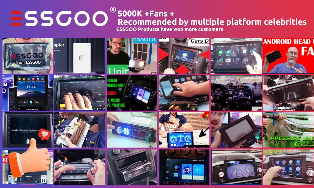 ESSGOO 7palcové autorádio s CarPlay a Android Auto