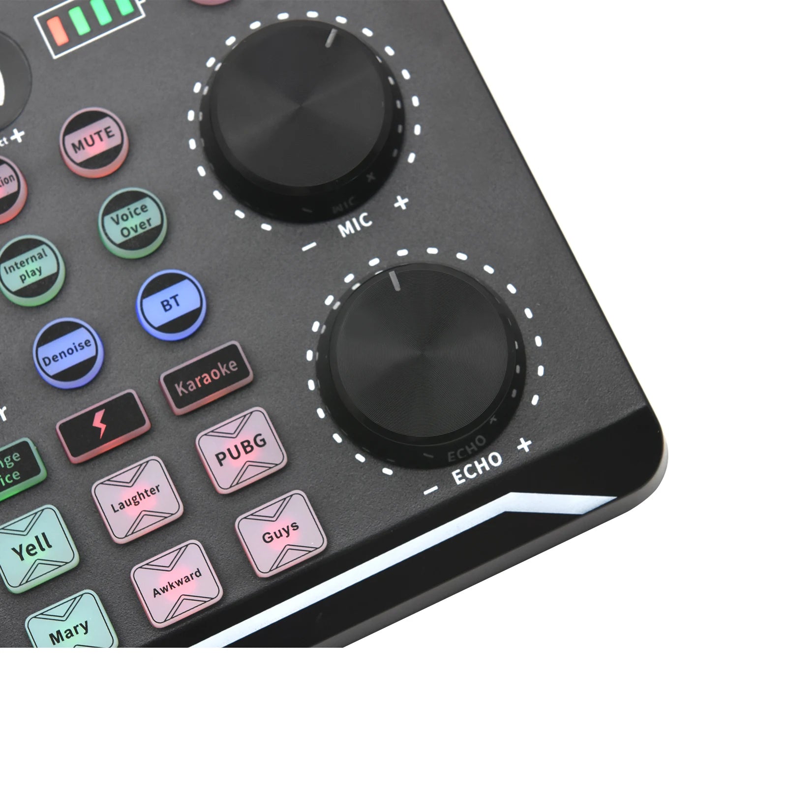 Live Sound Card And Audio Interface With DJ Mixer Effects Voice Changer Bluetooth-compatible Mixer For Live Streaming Singing 