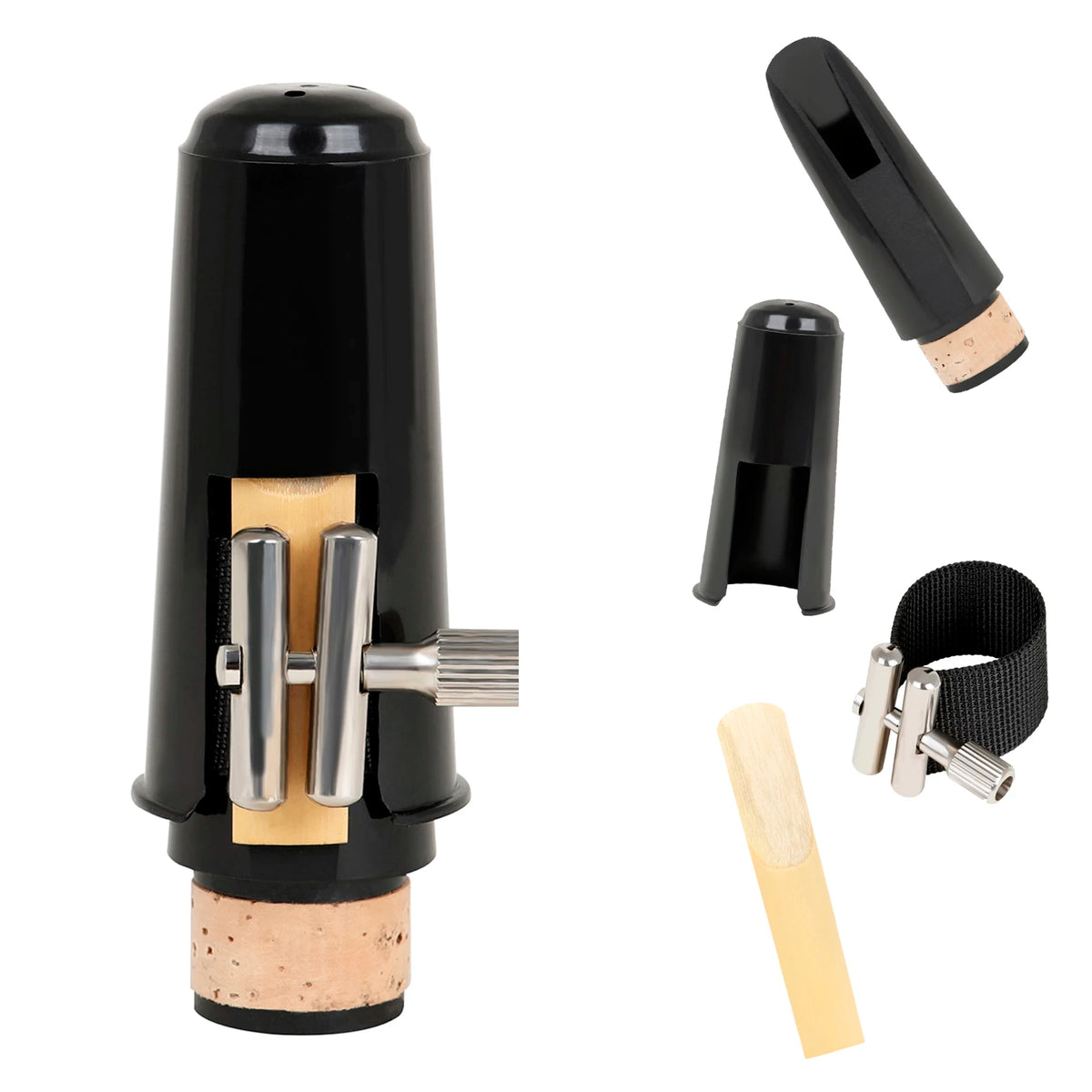 Clarinet Mouthpiece Set with Ligature, Cap and Reed