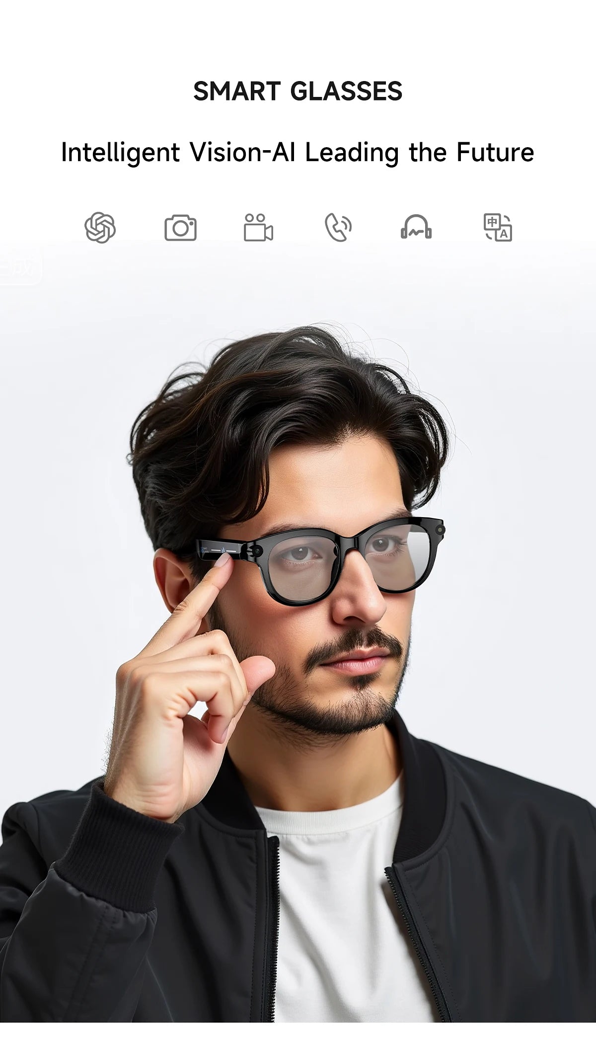AI Smart Glasses Camera Video Recording AI Photo Recognition Bluetooth Call Smartglasses Translation Voice Sunglasses Men Women