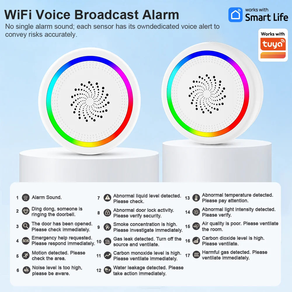 Wi-Fi glasovna sirena s RGB signalnim svjetlom
