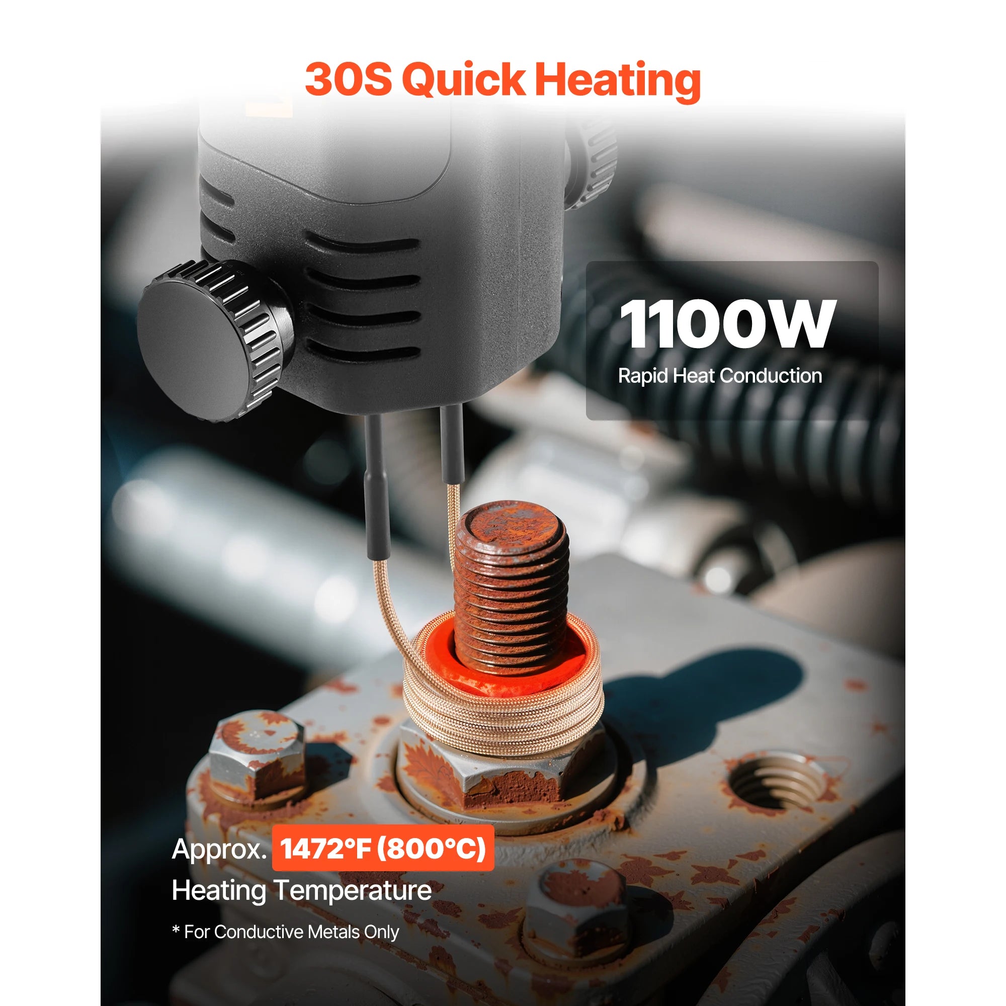 SucceBuy Induction Heater Bolt Removal Nut Buster Tool Mini Heating Machine for Rusty Screw Removing Car Garage Repairing Tools