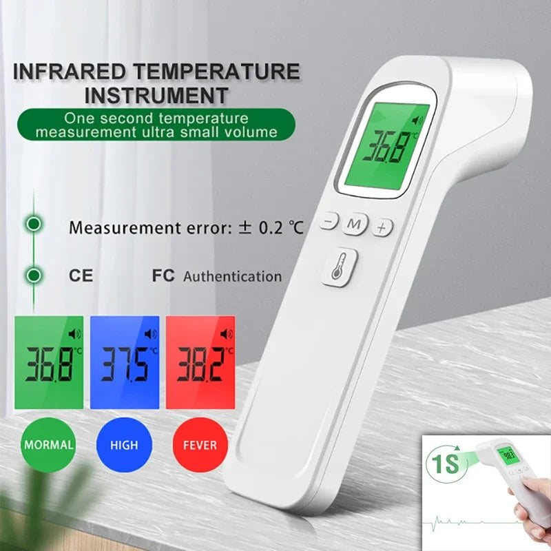 AiQUE Infrared Thermometer Digital LCD Body Measurement Kids Adult Fever IR Children Non-Contact Termometro 