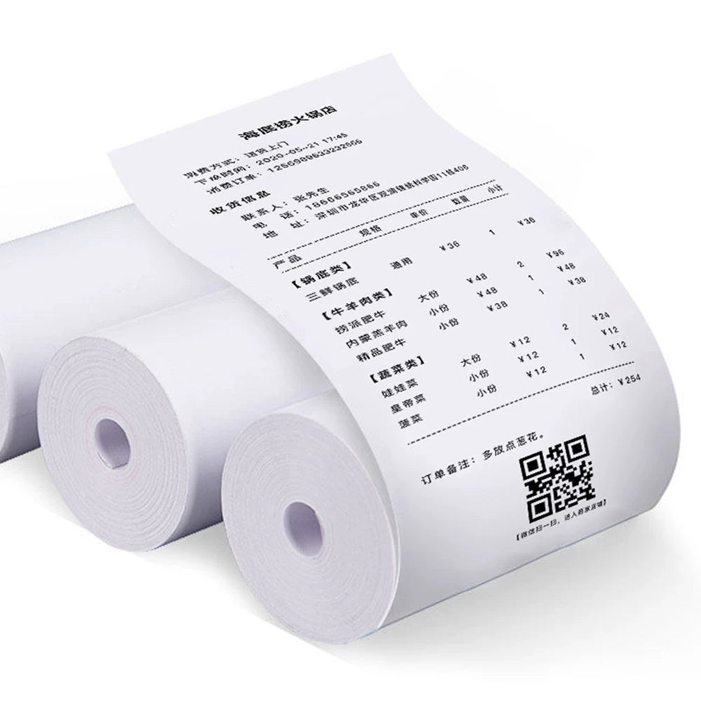 Rotoli di carta termica da 10 pezzi – 57 × 25 mm