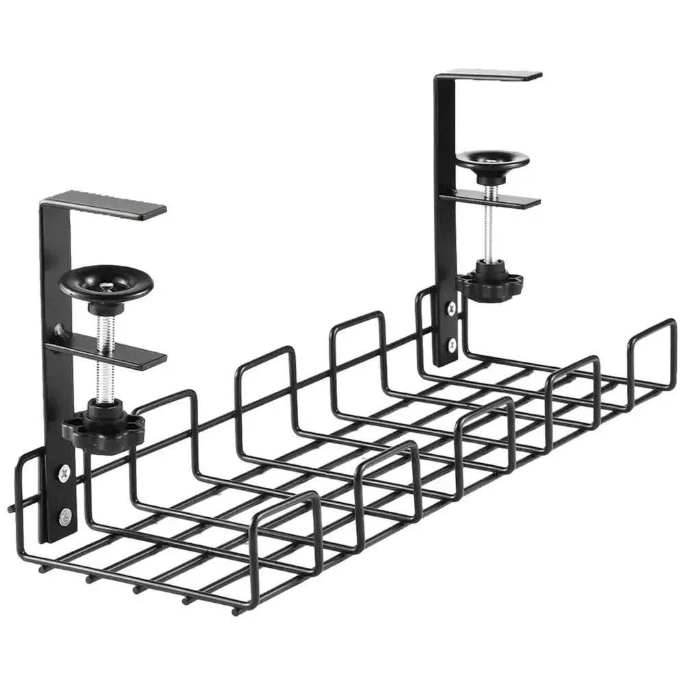 Clamp-On Under-Desk Cable Tray