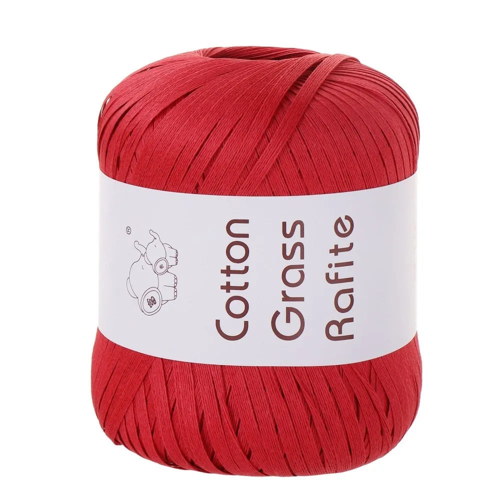 New Multicolour Rafia Yarn DIY Hand-Knitted Crocheting Paper Threads Raffia Straw Yarn Knitting
