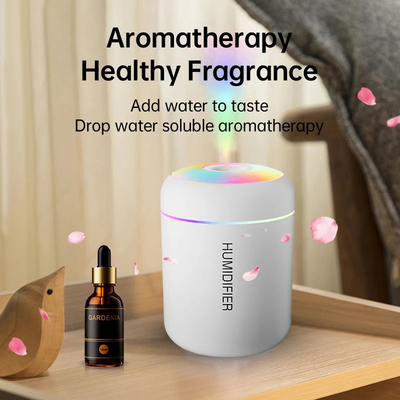 180ML Mini Air Humidifier USB Electric Aroma Diffuser Essential Oil Purifier Aromatherapy Mist Maker Lights For Car Home Bedroom 