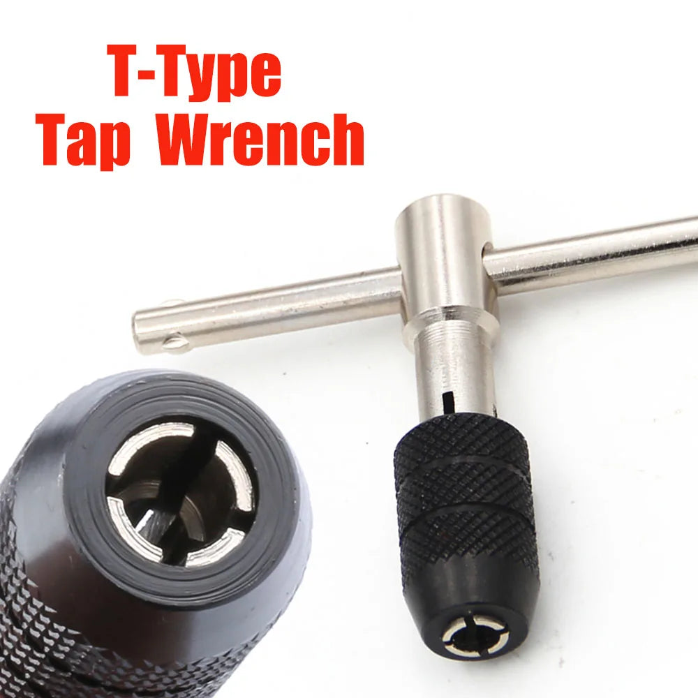 T-type 3mm to 6mm hand tap wrench thread tapping tool set hand wrench thread tapping M6 to M8 tool set 