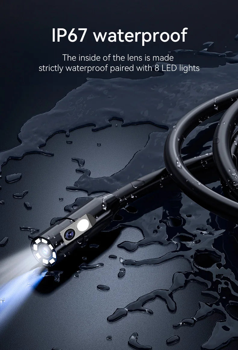 1080P Industrial Endoscope Camera with 4.3" IPS Screen
