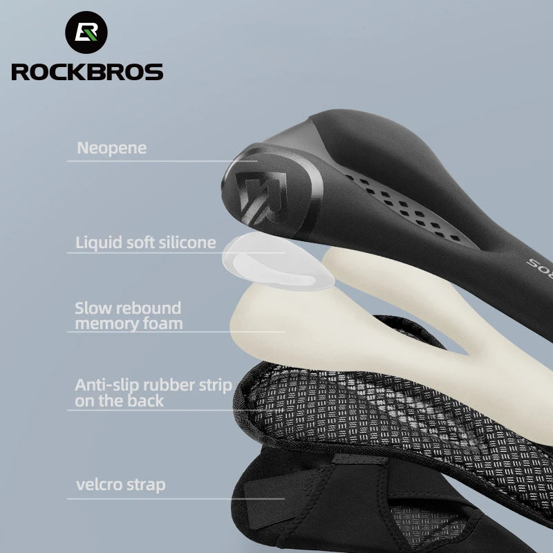 Bicycle Saddle Cover Memory Foam Gel Seat Cushion
