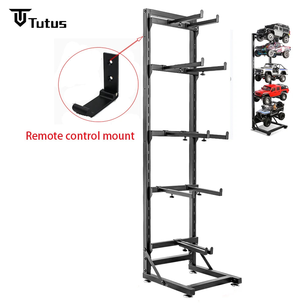 Metal Display Rack for 1/6 to 1/32 RC Cars, 5 Compartments
