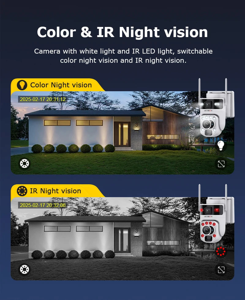 12MP Solar Security Camera with 60X Optical Zoom and Dual Lens