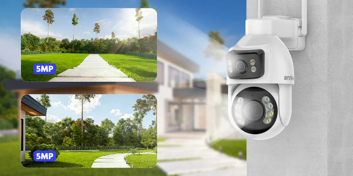 10MP Dual Lens PTZ WiFi Security Camera with 12X Optical Zoom and Color Night Vision
