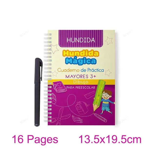 Grooved Handwriting Practice Books, Language Options