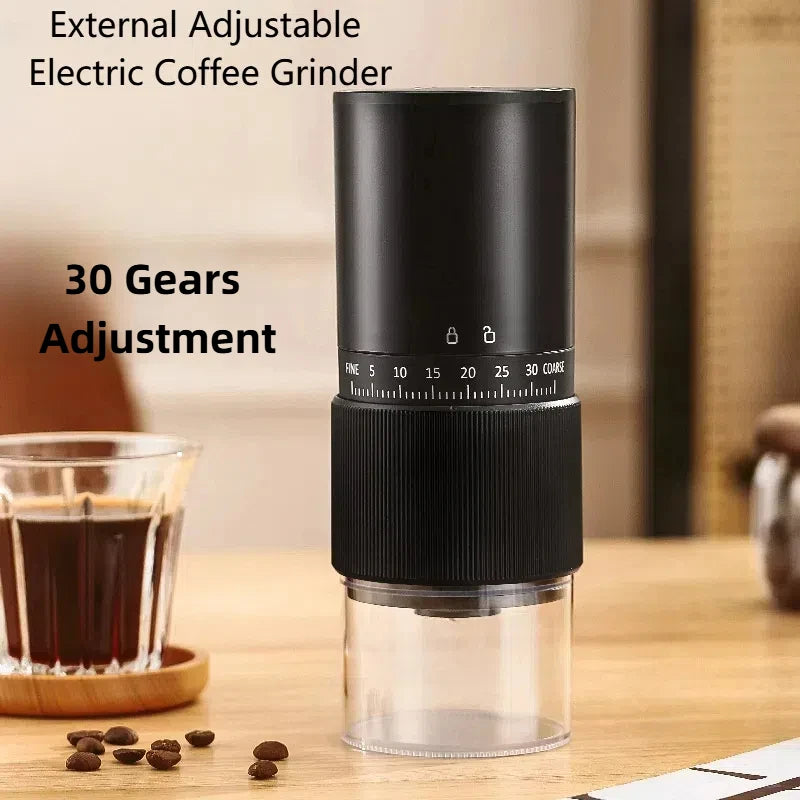 Portable Burr Coffee Grinder with 30 Grind Settings