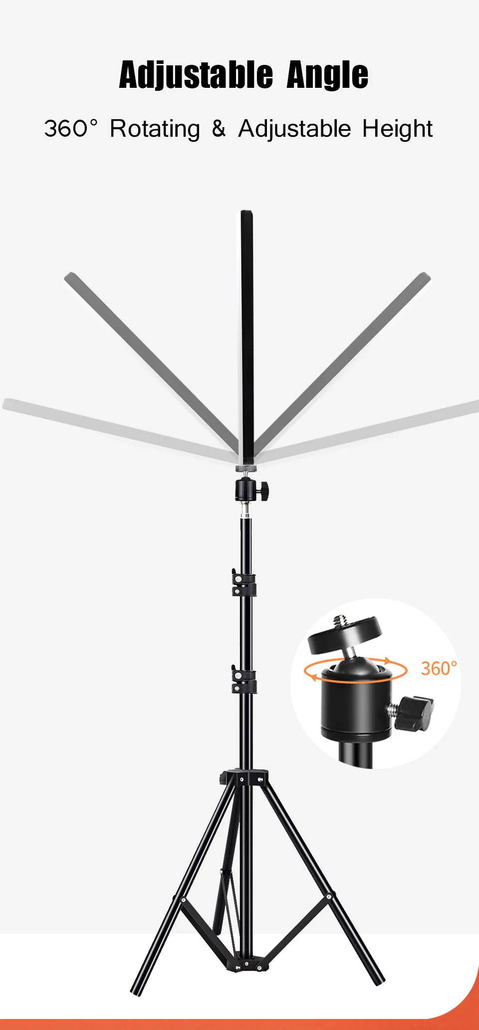 LED Video Lights Conference Photography Lighting Selfie Light Photo Studio Lamp With Tripod for Shoot Live Streaming TikTok Zoom 