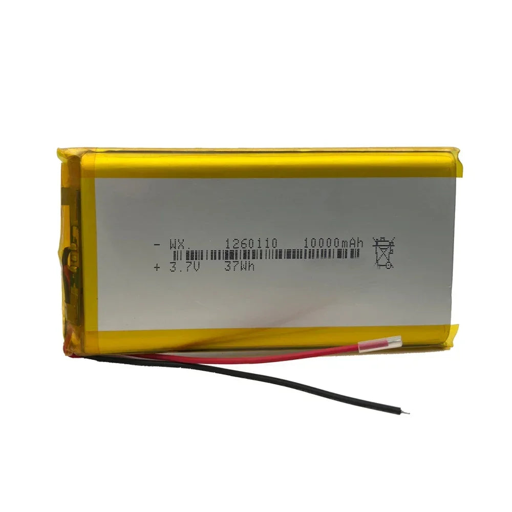 1260110 3.7V Lithium-Polymer Battery, Pack Options
