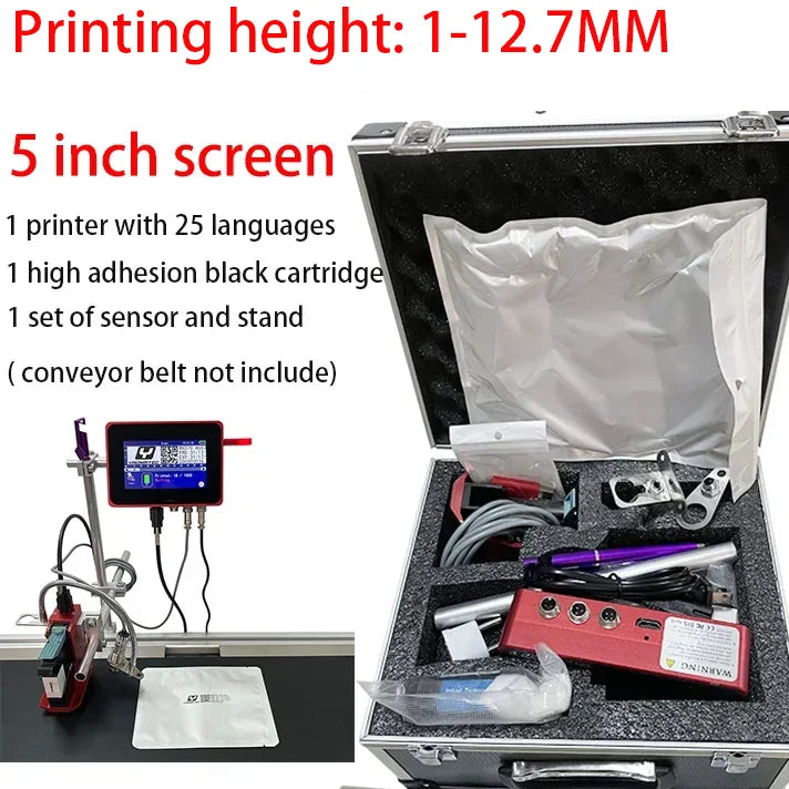 TIJ Inkjet Coding Printer 12.7mm Expiry Date & Batch Printer