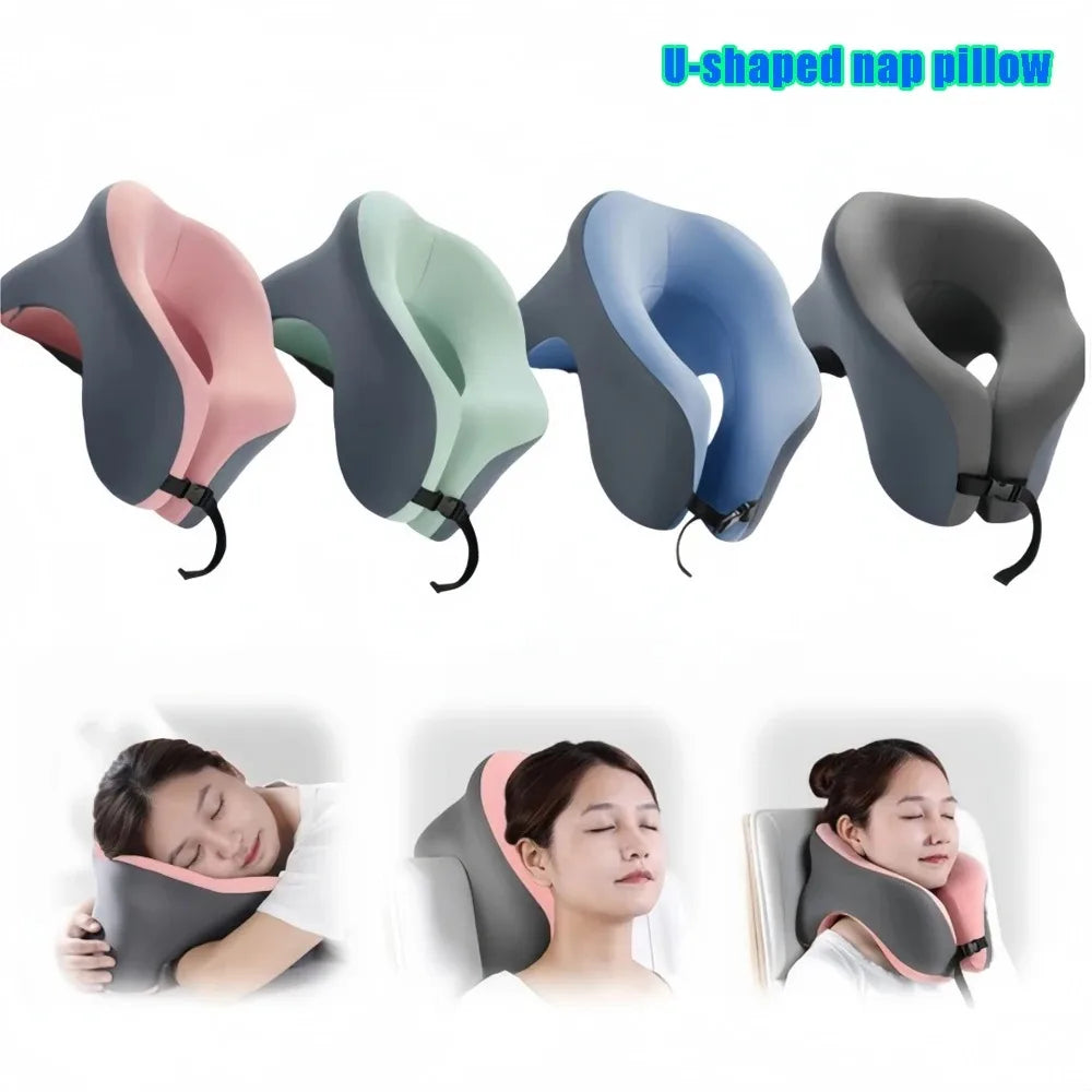 Memory-Foam U-Shaped Travel Neck Pillow