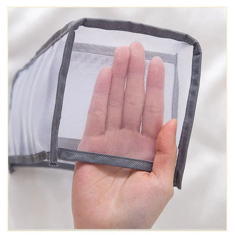 11 Compartment Home Collapsible Underwear Storage Box Nylon Organizing Dormitory Storage Bra Organizing Breathable Mesh Bag 