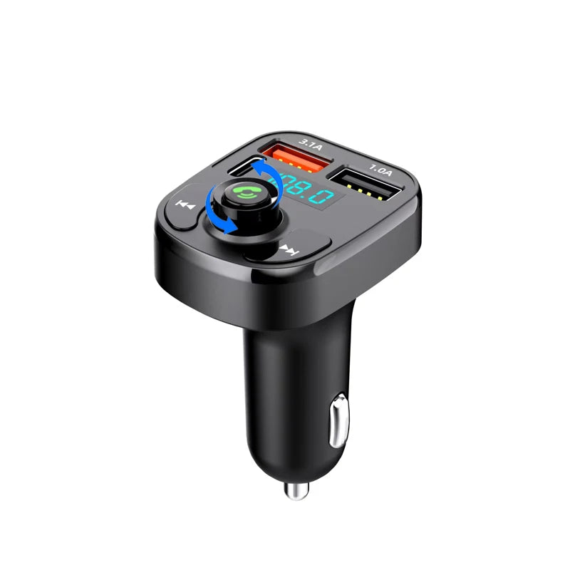 Bluetooth 5.0 Car FM Transmitter with Dual USB