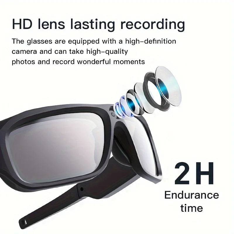 4K Video Glasses with 2-Hour Recording for Riding and Outdoor Use