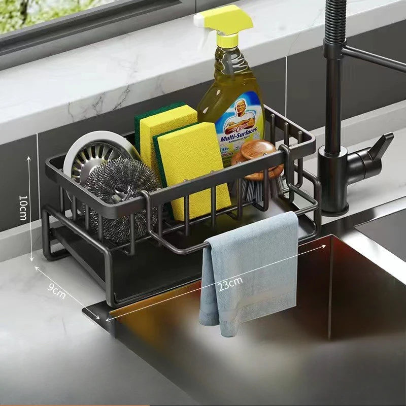 Kitchen Sink Sponge Rack, With or Without Rail