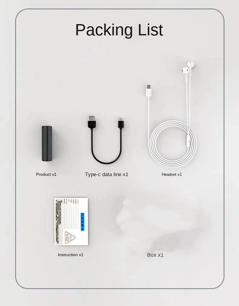 Voice Activated USB Recorder with 350H Recording & Magnetic Mount