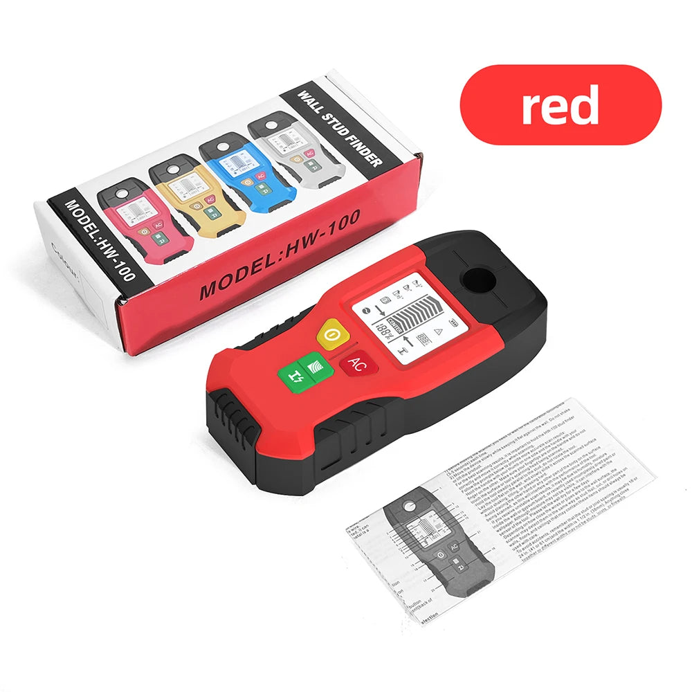 HW-100 Wall Scanner for Studs, Metal and AC Cables