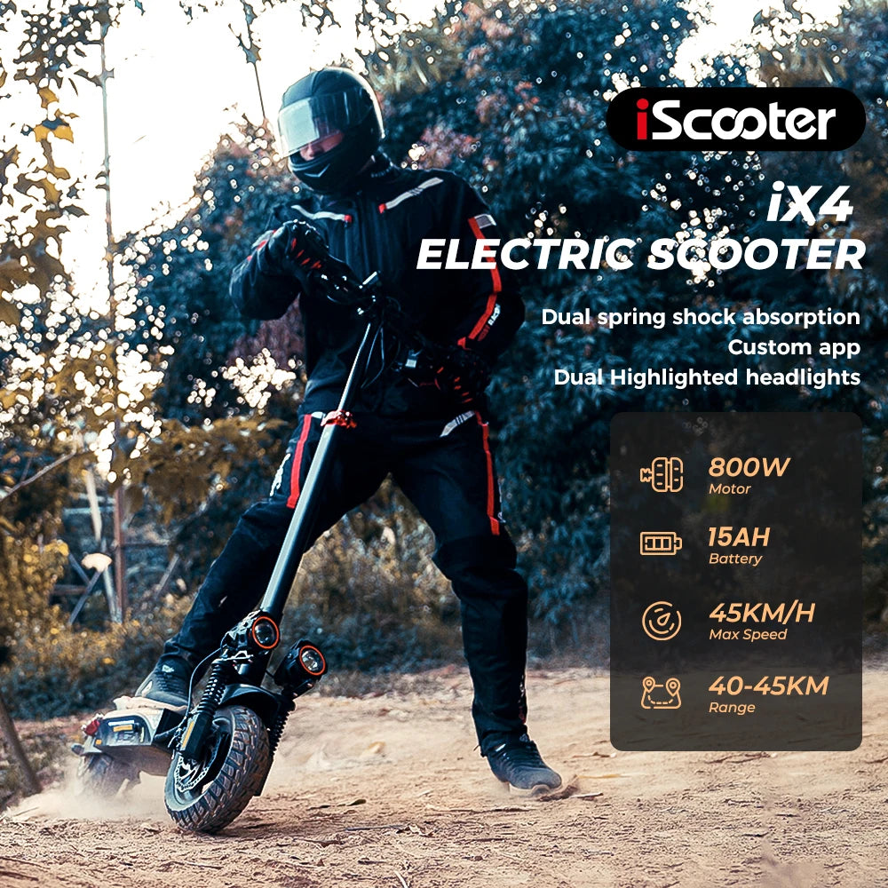 iScooter iX4 Electric Scooter 800W Off‑Road Power