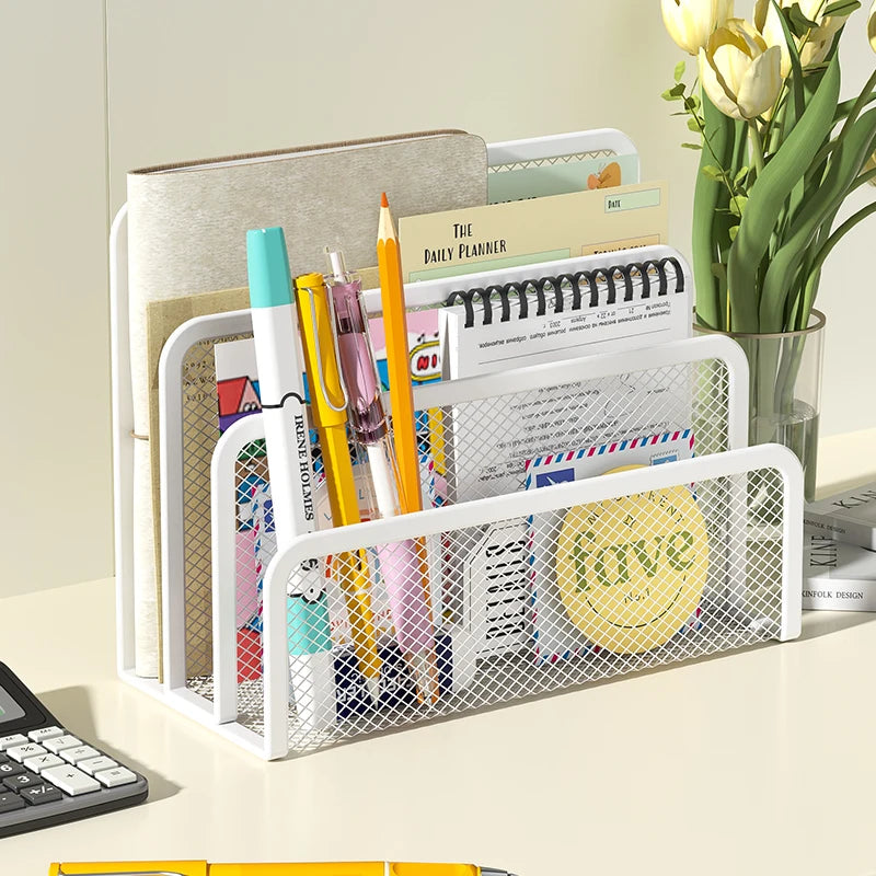 Metal Mesh Desktop Mail Organiser