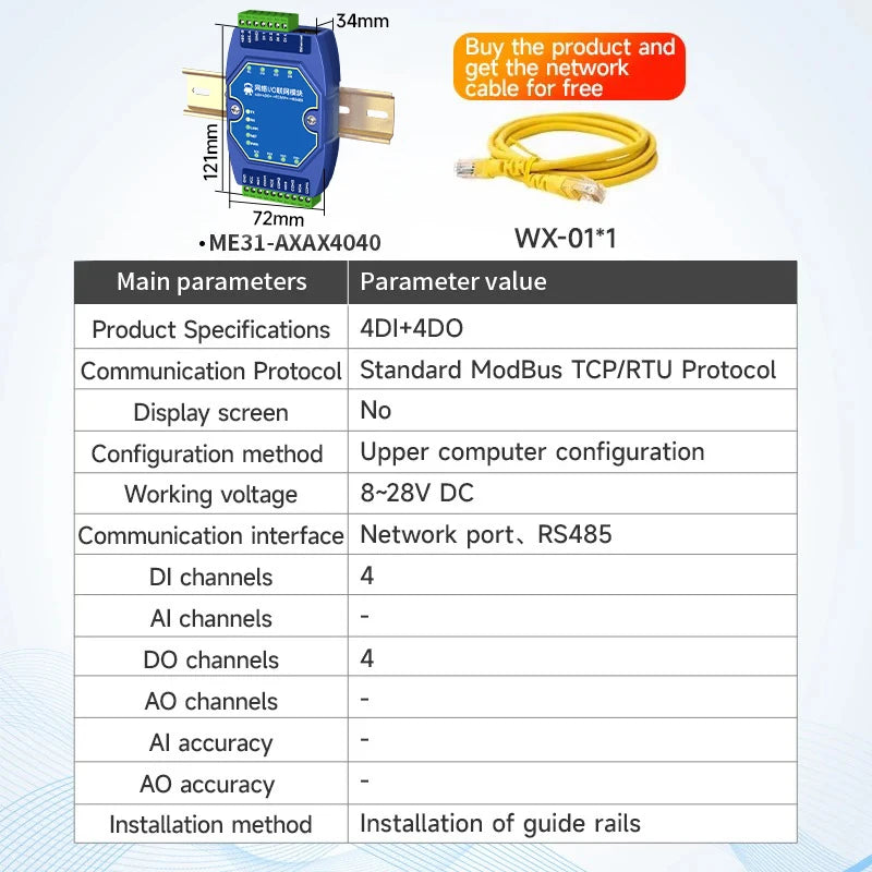ME31 Ethernet Modbus I/O-module