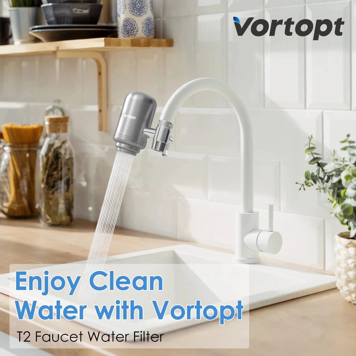 Stainless Steel Faucet Water Filter Purifier System, NSF Certified