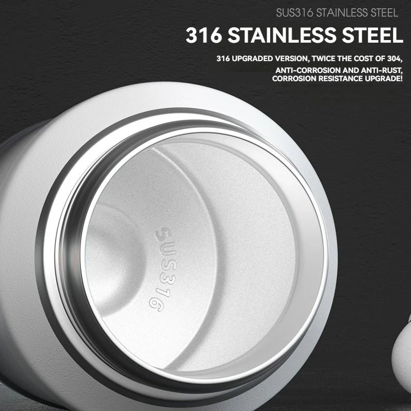 Stainless Steel Insulated Water Bottle with Straw and Handle