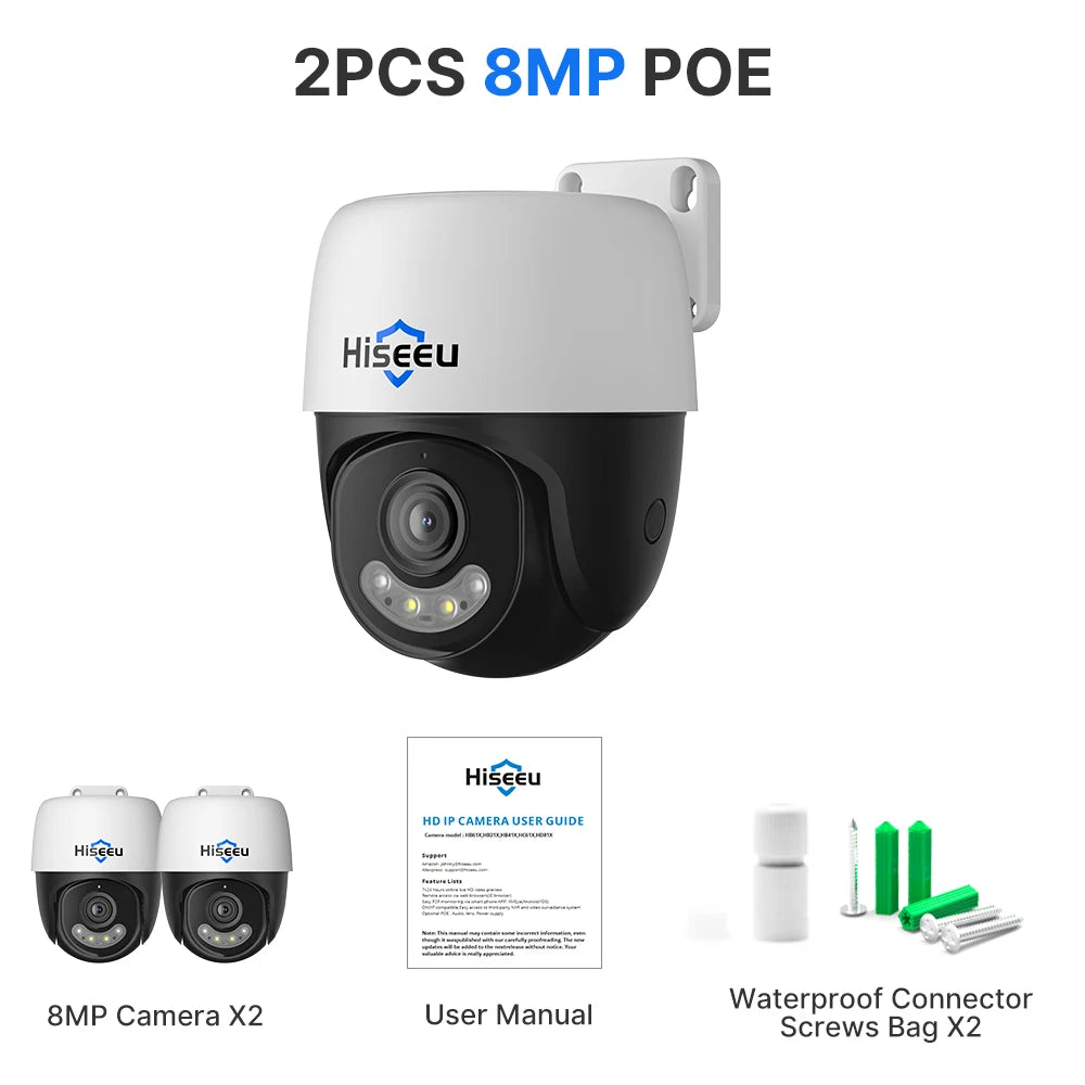 4K PTZ PoE IP Security Camera