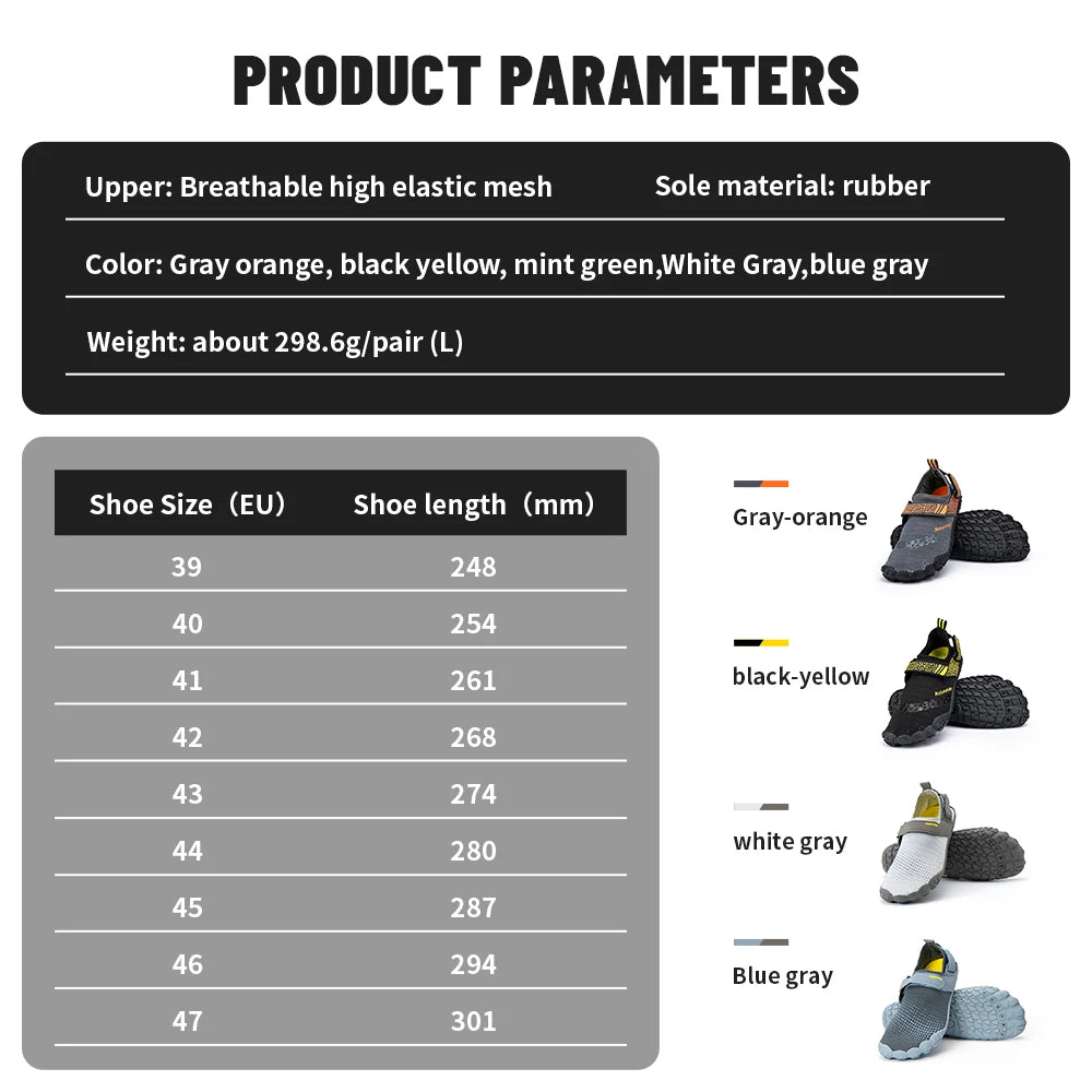 Quick-Dry Water Shoes with Non-Slip Sole for Beach & River