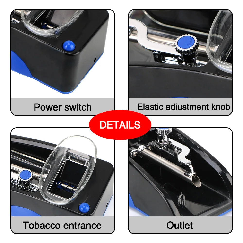 110V/230V Electric Automatic Cigarette Rolling Machine Cigar Roller Smoking Tool EU US Plug Injector Maker DIY Accessories 