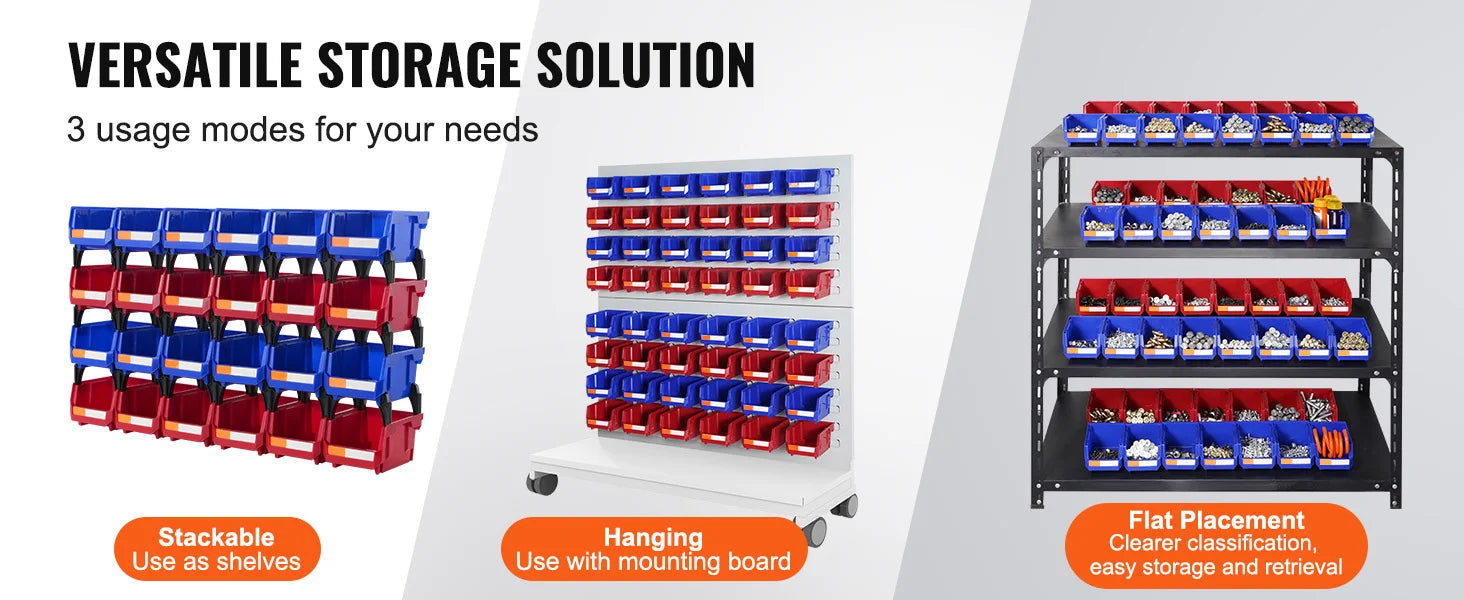 24-Piece Stackable Storage Bins Organizer Set