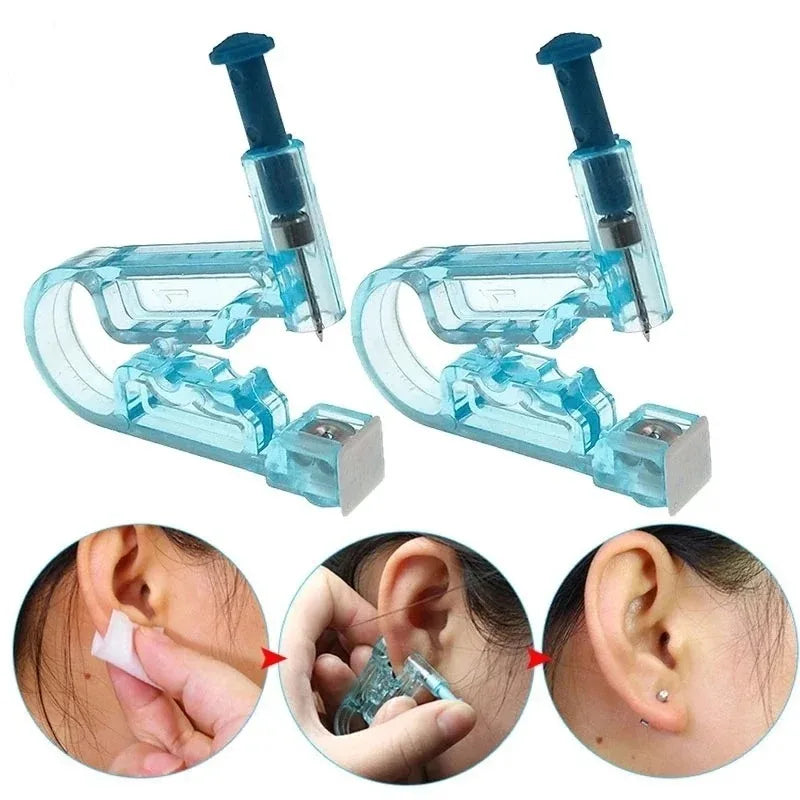 1-4Pcs Disposable Safe Painless Ear Piercing Tool, Healthy Sterile Punctur Kit Earring Studs Nose Rings Piercing Gun Set 