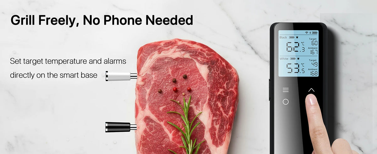 Wireless Digital Meat Thermometer with WiFi and Bluetooth
