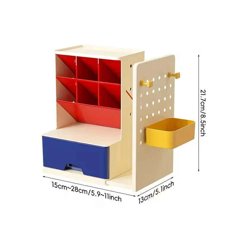 Desktop Organiser with Adjustable Bookend and Pen Holder