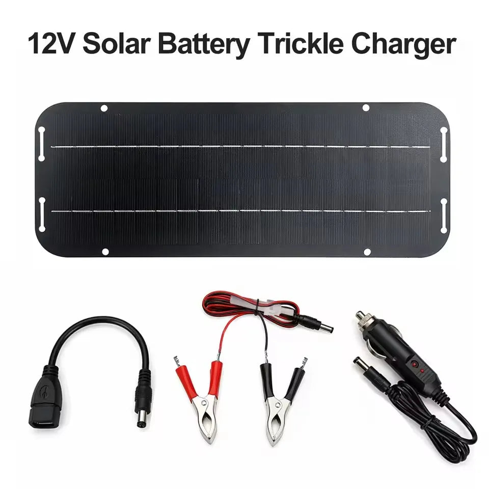 Solar Panels Charger Car Motorcycle Kick Scooters Portables Solar Panel Car Charger Battery  12V Efficient Maintenance